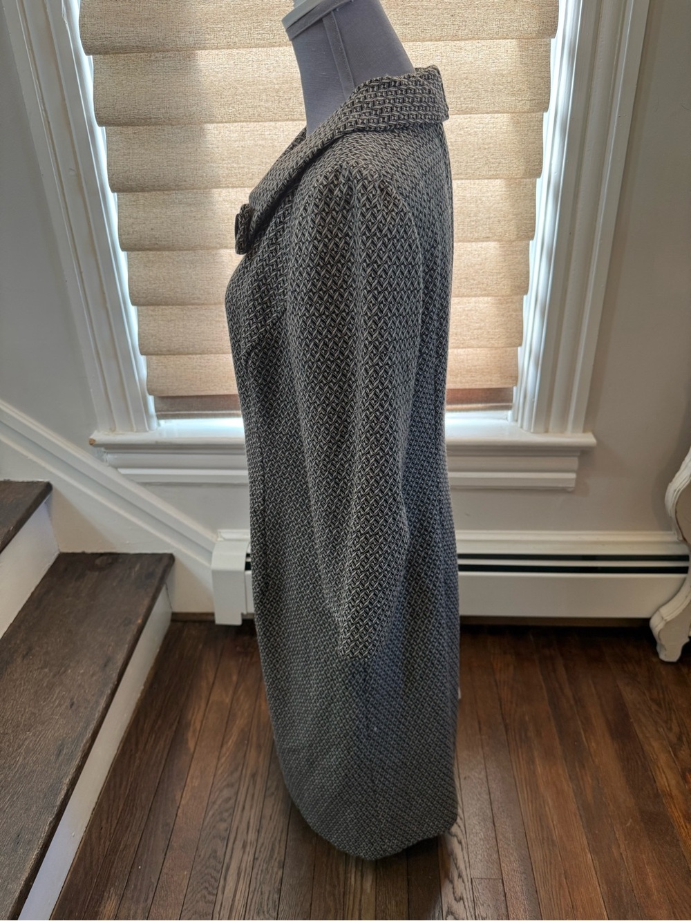 Talbots Gray Textured Wool Blend Sheath Dress Size 14 - Picture 5 of 7